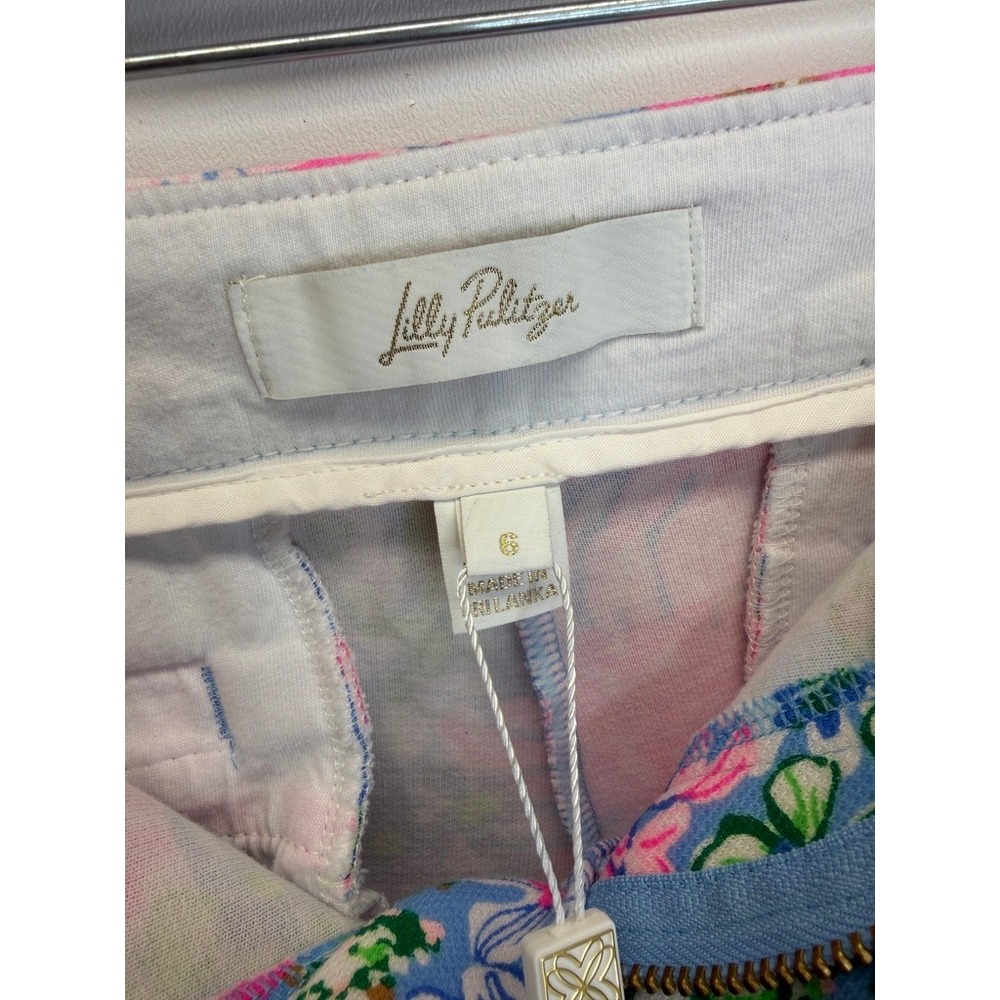 Lilly Pulitzer Buttercup Knit Short Women 6 Multi Lil Soiree All Day Scallop Hem - Picture 11 of 13